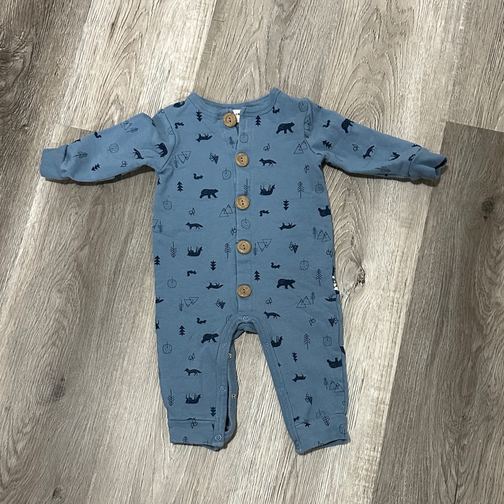 Blue‎ Button-Up Kids One Piece